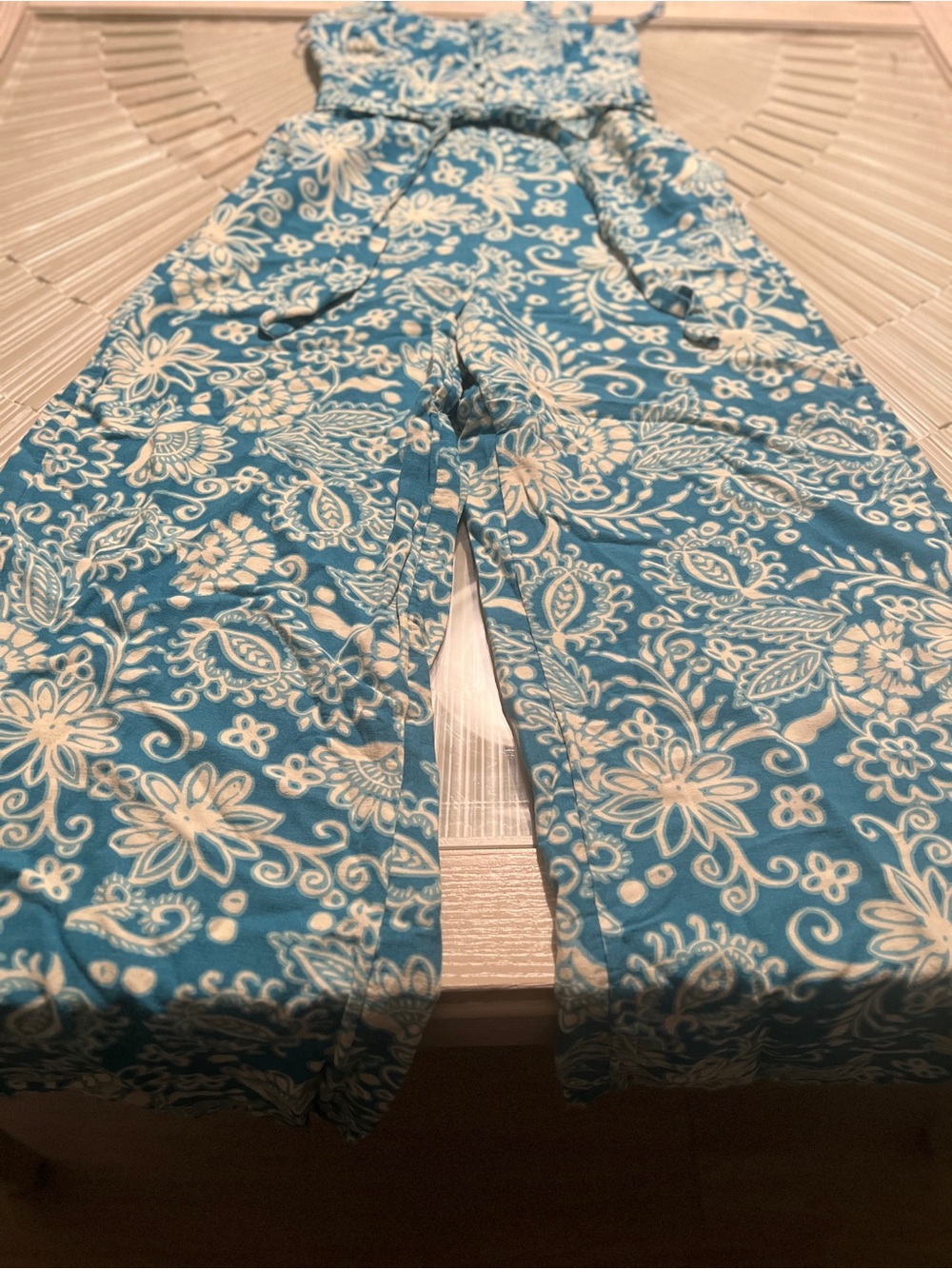 Blue Floral Women's Jumpsuit